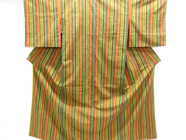 JAPANESE KIMONO / TSUMUGI / WOVEN STRIPE